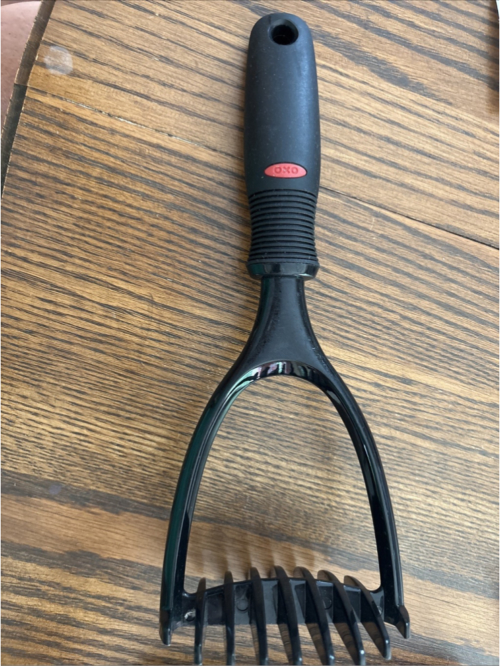 OXO SoftWorks Potato ,Vegetable Masher Nylon & Silicone, Black, 10.5 in